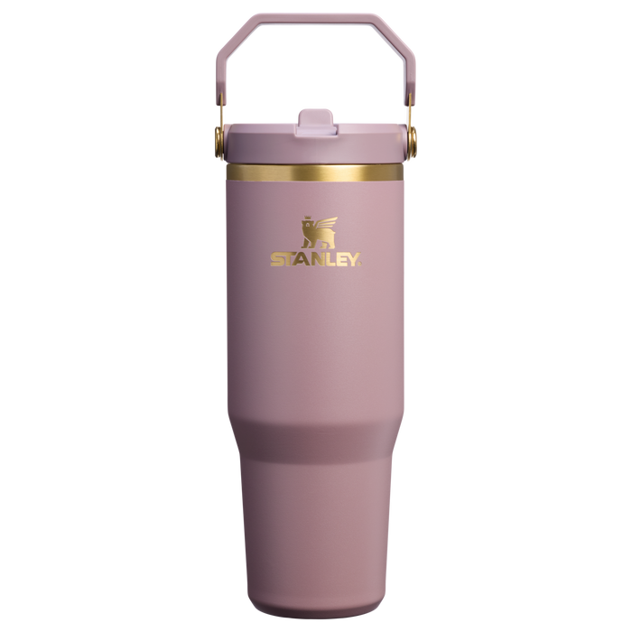 Stanley 30 OZ IceFlow Flip Straw Stainless Steel Tumbler In Cashmere Pink