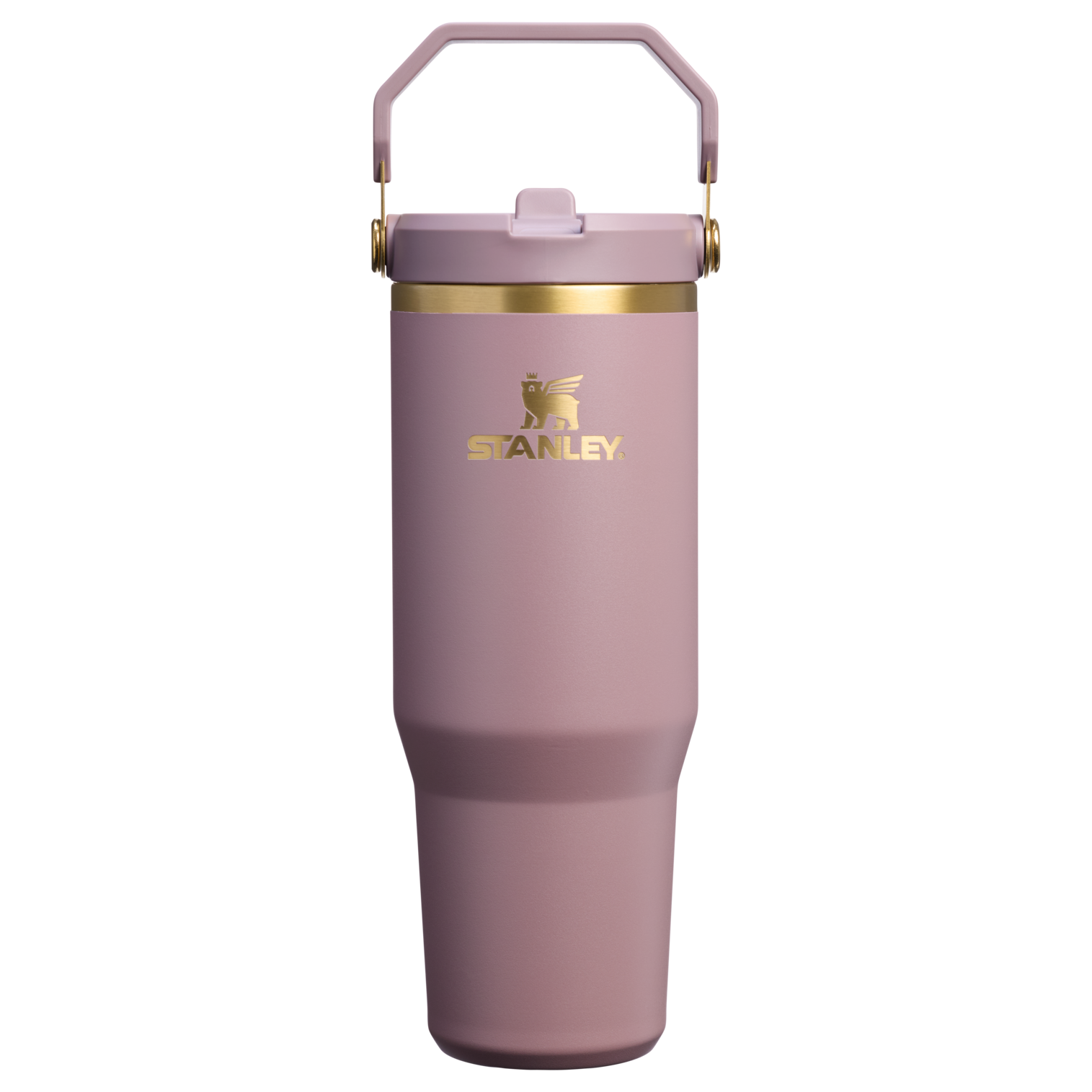 Stanley 30 OZ IceFlow Flip Straw Stainless Steel Tumbler In Cashmere Pink